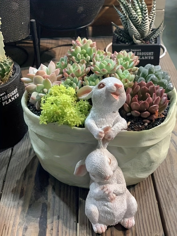 Rabbit Sculpture - Decorative White Small