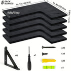 TOMNK 5pcs Bookcases, Cabinets & Shelves, Floating Shelves For Wall, Rustic Wood Wall Mounted Corner Shelf For Bedroom, Home Decor, Living Room, For Halloween And Christmas House Of Avana