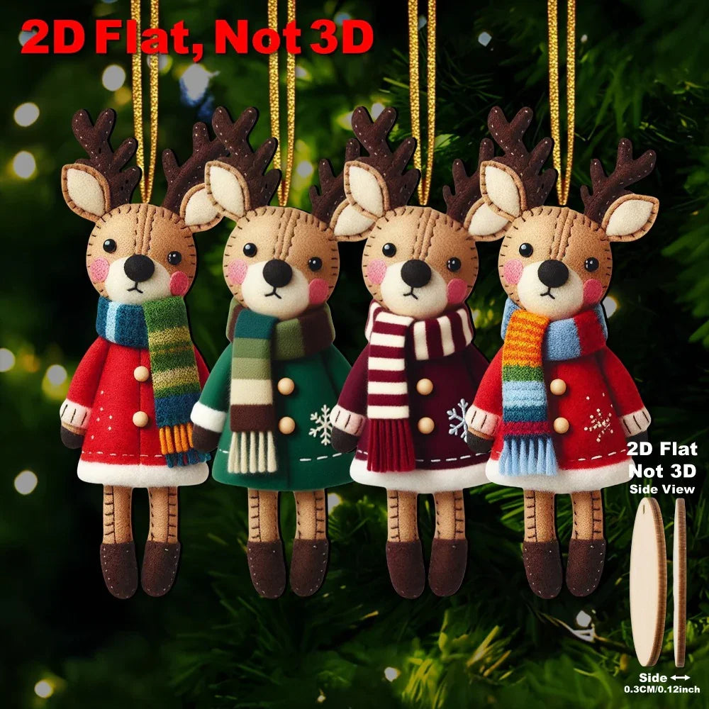 18pcs Colorful Christmas Reindeer Wooden Ornaments – Perfect for Christmas Tree, Home, Office, Classroom | Ideal as New Year Gifts, Back-to-School Presents, Versatile Gift-Box Hanging Decor, Holiday Decorations, Seasonal Or House Of Avana