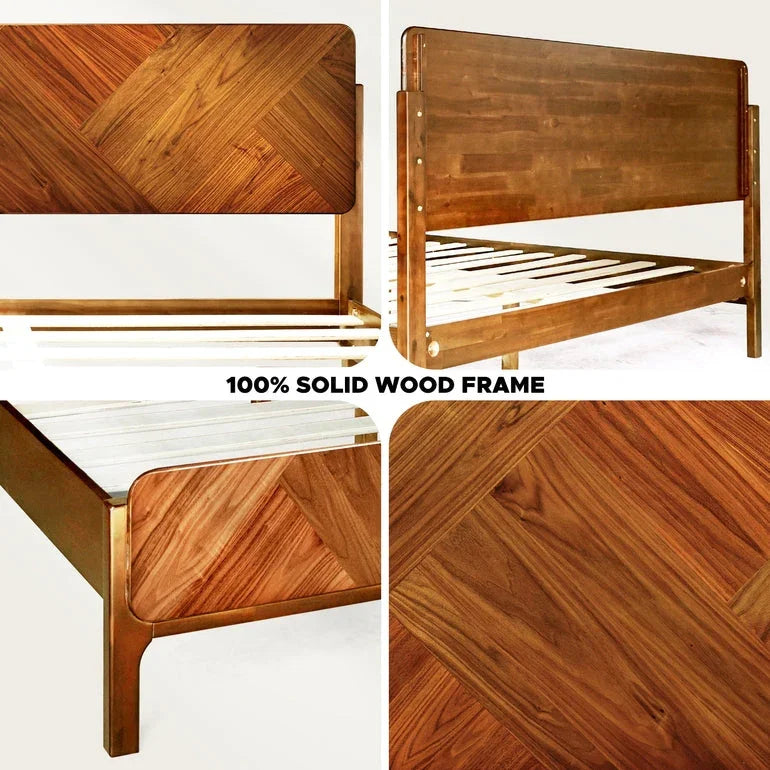 Bifrost Solid Wood Bed Frame With Headboard