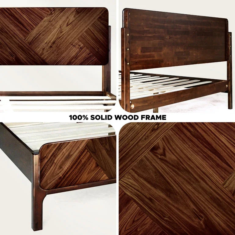 Bifrost Solid Wood Bed Frame With Headboard