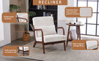 Mid-Century Modern Accent Chair, Arm Chair Living Room Chairs with Pillow Upholstered Reading Chair with Solid Wood Frame & Living Room Bedroom Balcony (beige) Streamdale Furniture