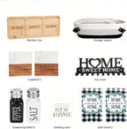 PENGTAI Unique Housewarming Basket - Handmade Bamboo & Cotton with "HOME" Design, Perfect for Couples, Clients, Women, Men - Ideal for House Buyers, Realtors, And New Apartment Gifts, Housewarming Gift|Unique Housewarming Bas House Of Avana