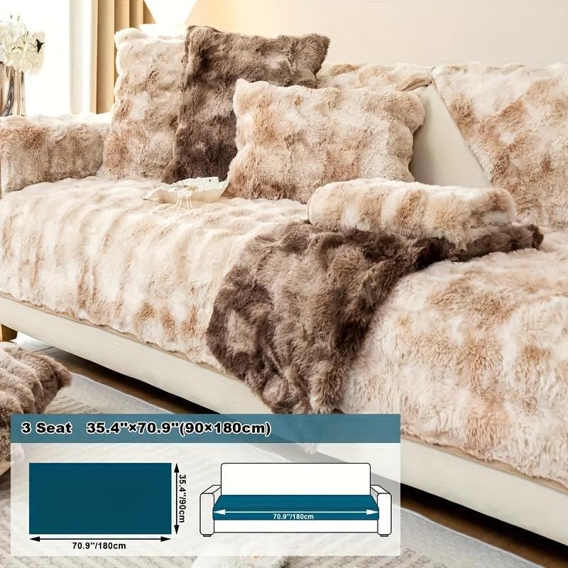 Luxurious Gradient Velvet Sofa Cover topspet