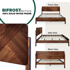 Bifrost Solid Wood Bed Frame With Headboard