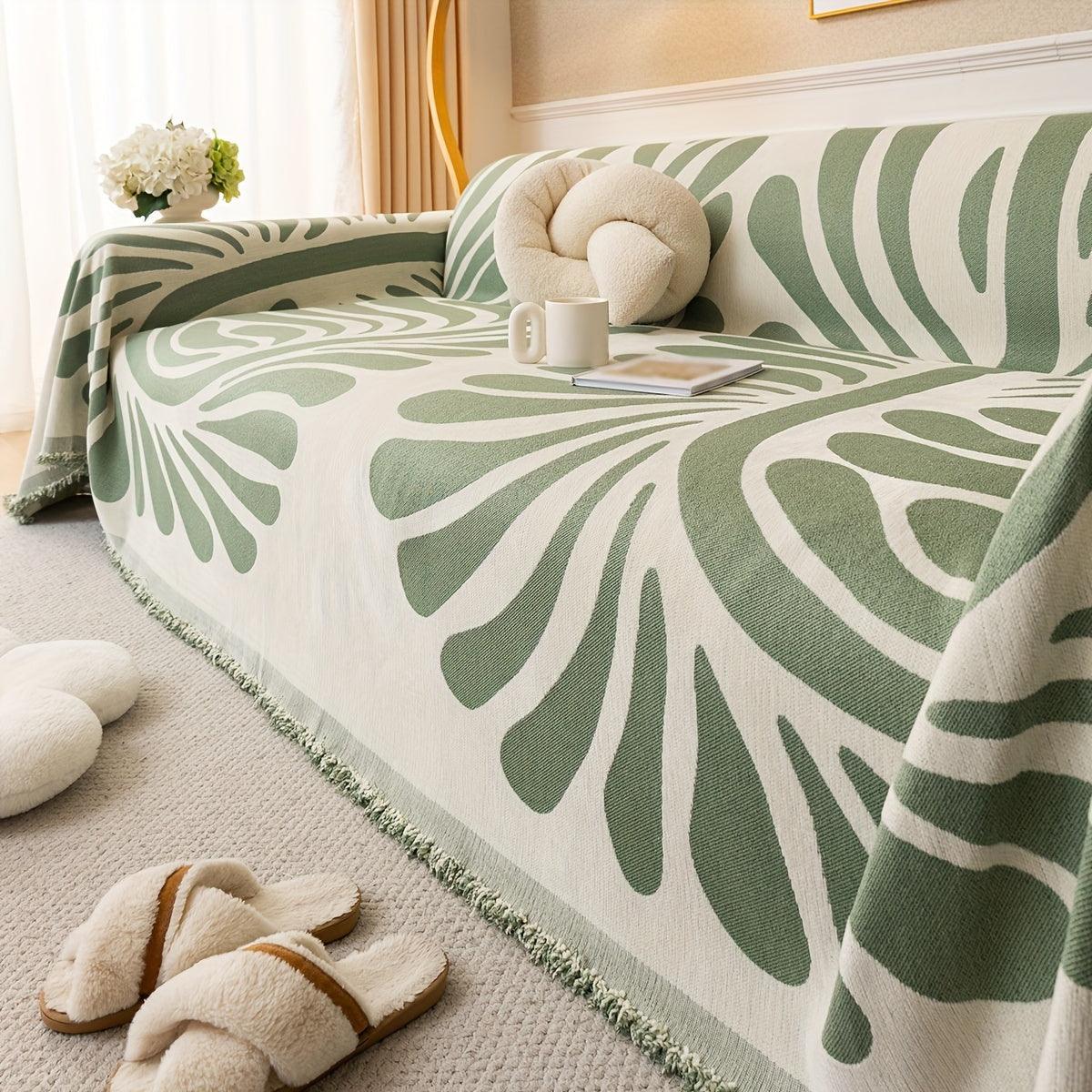 Versatile Chenille Sofa Cover - Pet-Friendly, Orange Dog Couch Cover topspet