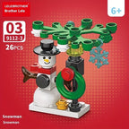 10-in-1 Mini Christmas Series Building Blocks Set, Christmas Gift Assembly Toy, Santa Claus and Snowman Model Kit, Holiday Birthday Gift, Halloween Thanksgiving Tabletop Decor, 352pcs with 10 Small Models or Combine into One House Of Avana