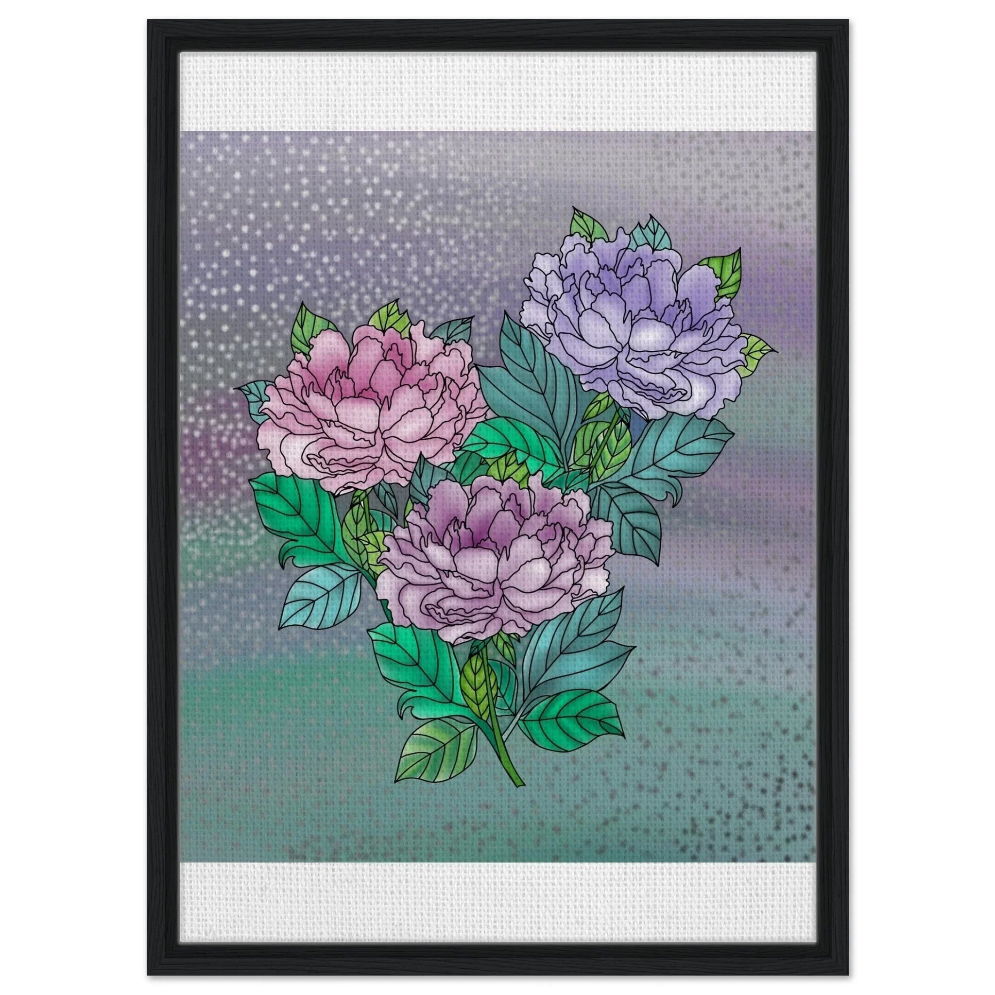 Sparkling Floral Framed Canvas – Muted Elegance for Your Space Marissa's Boutique