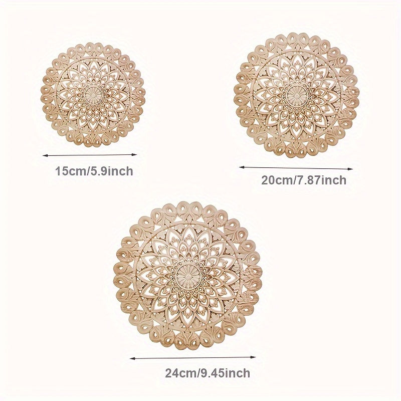 Wall Art - Floral Oak Wood Natural