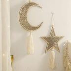 Minimalist Wooden Pendant - Natural Tassel Design