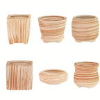 SUN-E 6pcs/Set Mini Plant Pots Pattern Succulent Plant Pot Cactus Pot Flower Pot Decorative Ceramic Planter for Home House Office Outdoor Garden Container Planter Perfect Gift Idea for Women with Drain Hole 2.5Inch/6.5cm (Pla House Of Avana