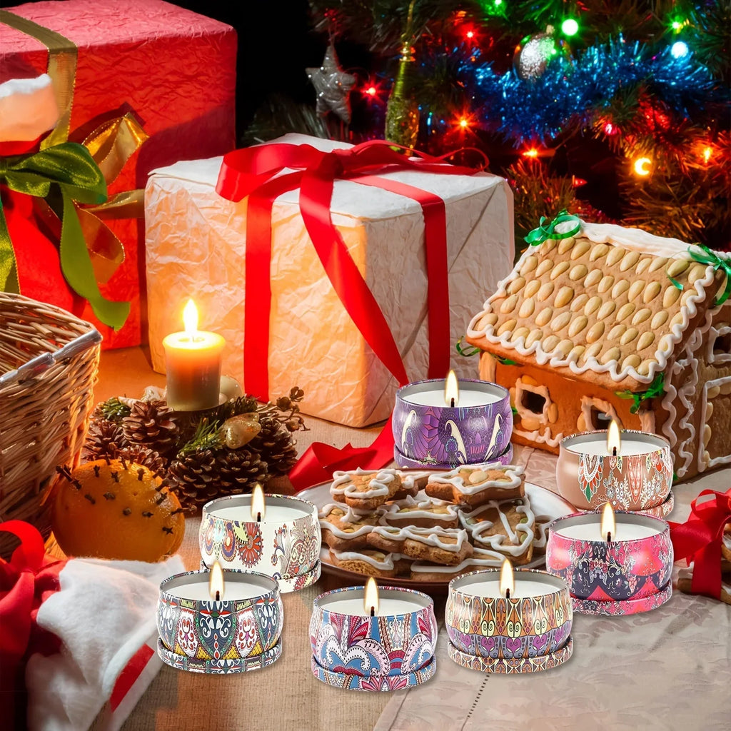 1 Box Of 24pcs, 6.1*3.81cm[2.4*1.5 Inches]2.5oz *24 Scented Candles, High-quality Soy Wax, Lavender Scent, Portable Scented Candles, Enjoy At Any Time, Suitable For Yoga And Meditation, Valentine'S Day And Other Holiday Scene - House Of Avana