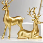1 Pair, Resin Deer Figurines, 2 Sizes, Artistic Home Decor, Perfect for Entryway, Bar, Christmas Ornament, Craft Material House Of Avana