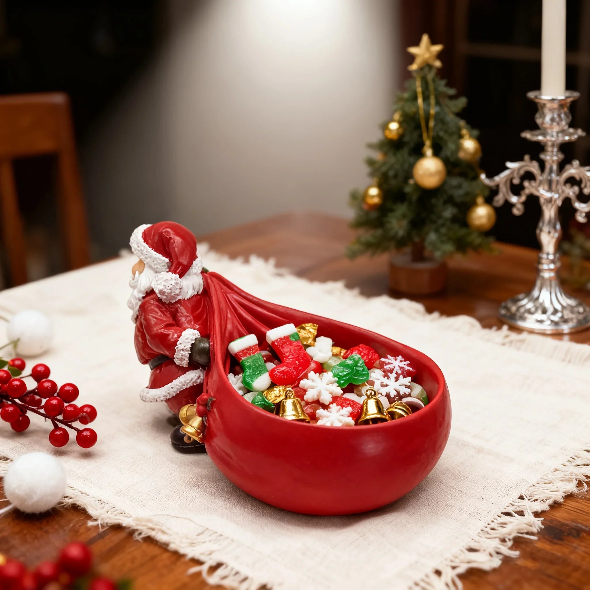 1 Santa Claus Resin Figurine with - Versatile Home Decoration, Suitable for Living Room, Bedroom And Entryway, Can Be Used As a Collection of Christmas, Halloween And Autumn Home Decoration, Christmas Decorations House Of Avana