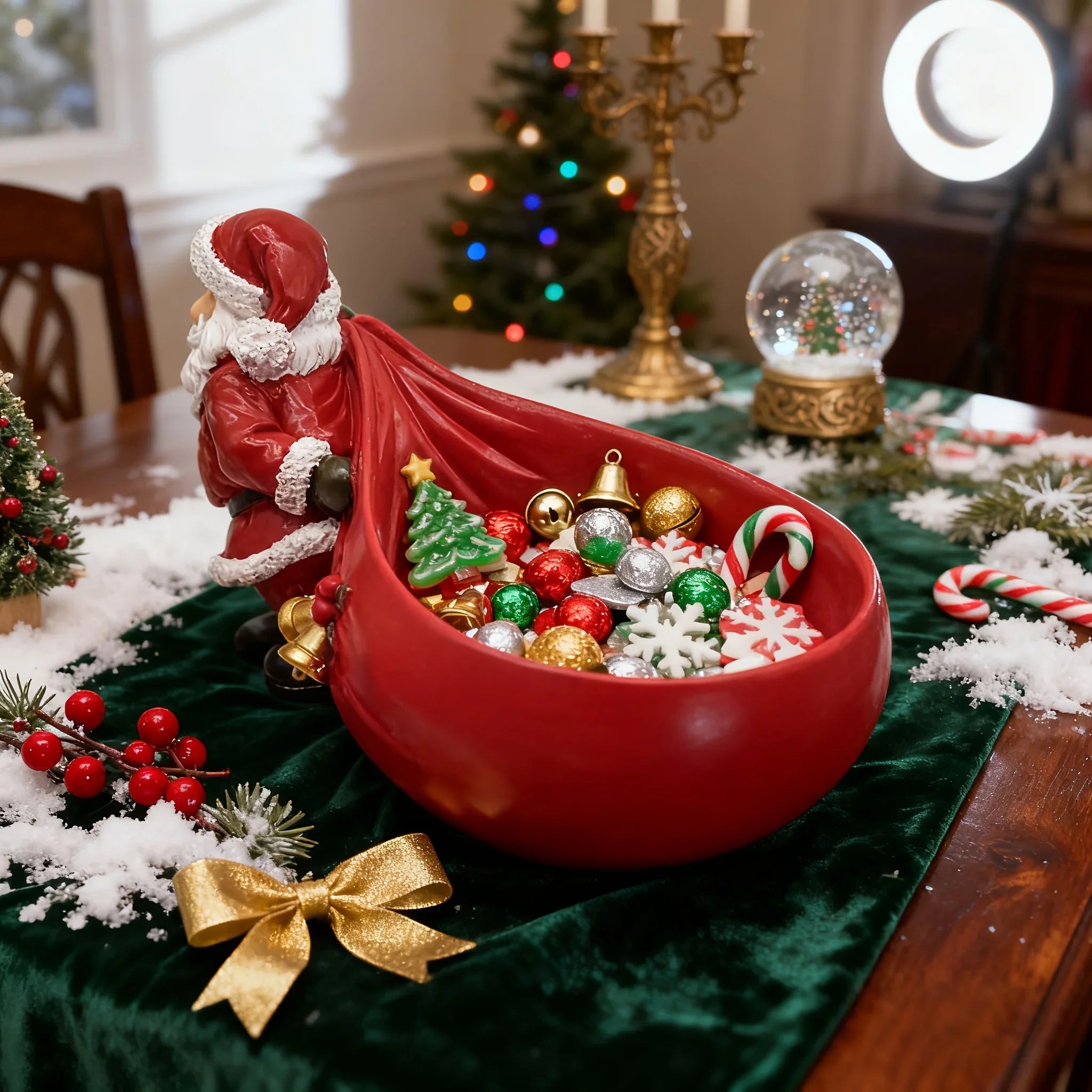 1 Santa Claus Resin Figurine with - Versatile Home Decoration, Suitable for Living Room, Bedroom And Entryway, Can Be Used As a Collection of Christmas, Halloween And Autumn Home Decoration, Christmas Decorations House Of Avana