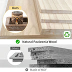 1 Set Farmhouse Boho Paulownia Wood Holder Centerpiece - Large Tray with 4-Tealight Holders, Beaded Accent Table Decor for Coffee Table, Mantle, Weddings, Rustic Bohemian Multi-Functional Decorative Tray ( Fits Flameless, Non House Of Avana