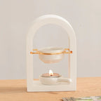 1 Set Golden Burner Essential Oil Lamp Candle Holder for Home Use House Of Avana