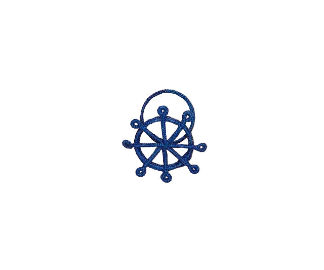 Coastal Ship Wheel Napkin Ring – 2.5” Handwoven Iraca Palm – Nautical Table Decor from Colombia