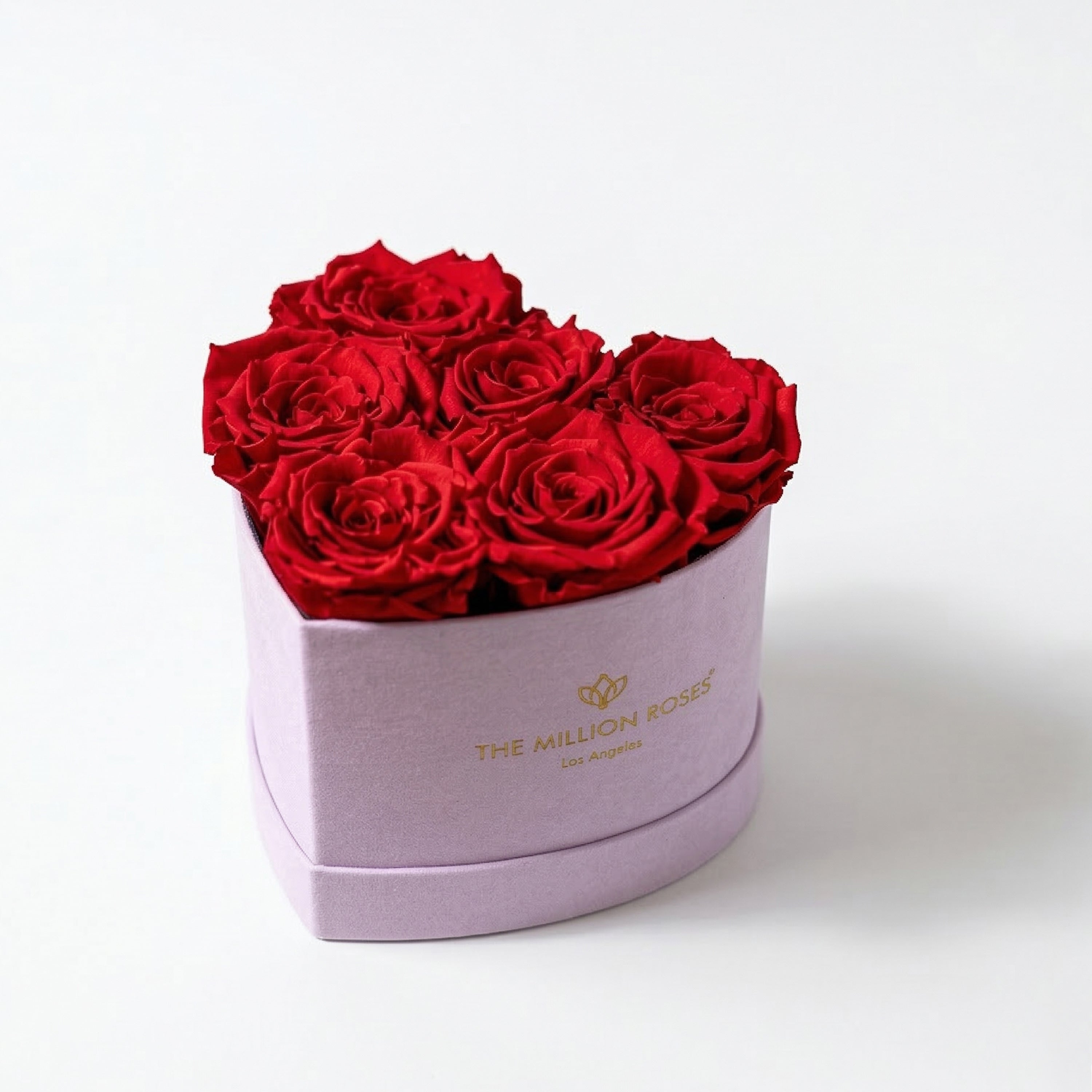 Baby Heart Light Pink Box | Red Roses