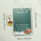 10 Christmas Themed Keychains, with Designs of Santa Claus, Snowman, Gingerbread Man, Bells, Reindeer, Etc., with Christmas Hug Greeting Card Blessings. This Is a Small Christmas Hug, Suitable As a Holiday Gift for Relatives House Of Avana