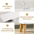 10 Cube Bookshelf, 3 Tier Modern Wide Bookcase With Legs, Mid-Century Wood Bookshelves Storage, White Large Book Case, Freestanding Organizer Display Shelf For Bedroom, Living Room, Office House Of Avana