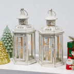 10 inch High Vintage Style Hanging Lantern（Set of 2 ）-3