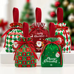 10-Pack Christmas Velvet Gift Bags with Drawstring Closure - Elegant Red, Green, Golden, White, Black, - Reusable Party Favor Bags for Candy, Jewelry, Wedding, Baby Shower, Christmas - Luxury Holiday Treat Bags for Gift Wrapp House Of Avana