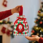 10-Pack Christmas Velvet Gift Bags with Drawstring Closure - Elegant Red, Green, Golden, White, Black, - Reusable Party Favor Bags for Candy, Jewelry, Wedding, Baby Shower, Christmas - Luxury Holiday Treat Bags for Gift Wrapp House Of Avana