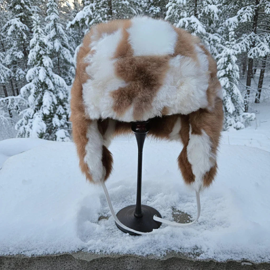 100% Baby Alpaca  RCMP Fur Hat With Earflaps Chullo