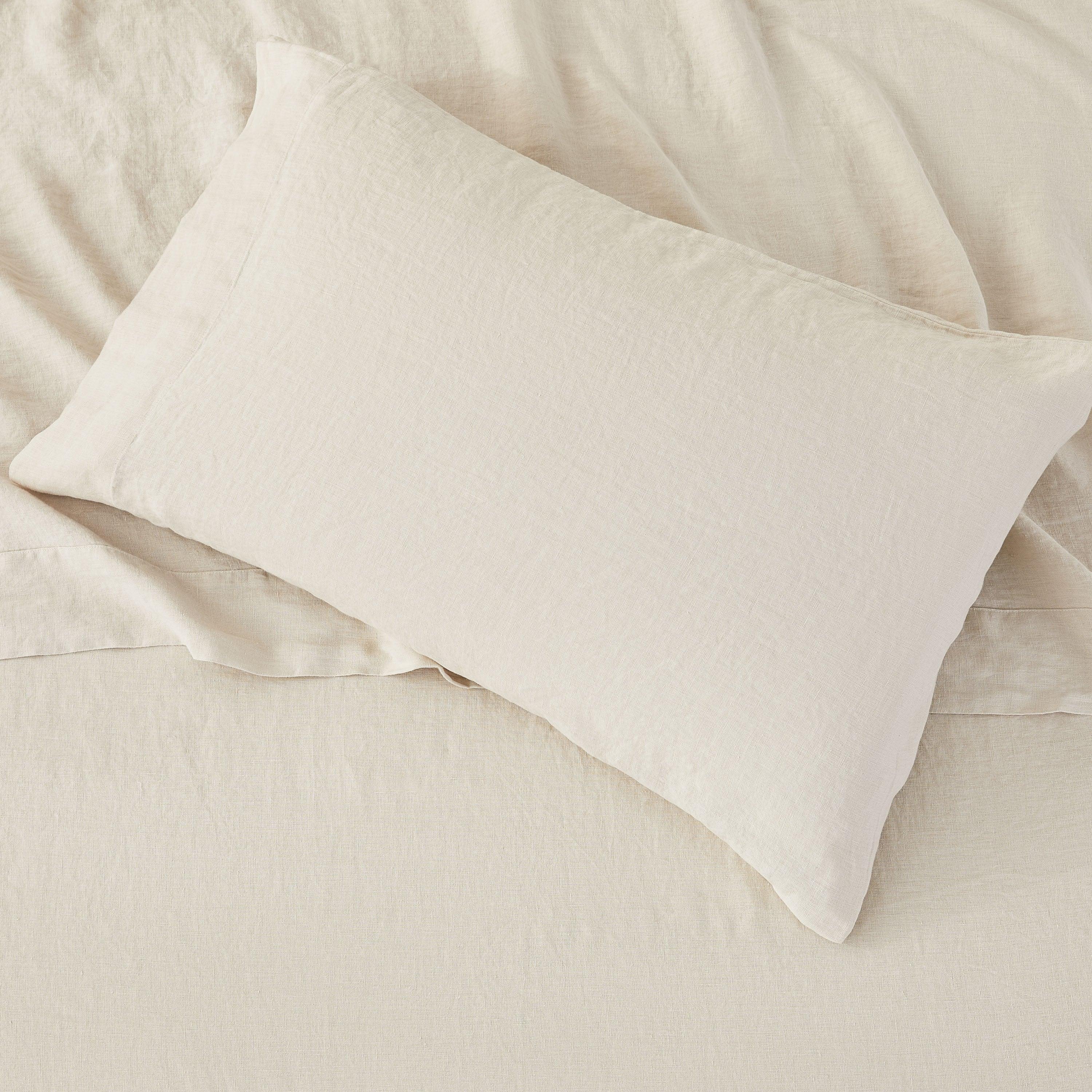 100% Linen Sheet Set, top view - House Of Avana