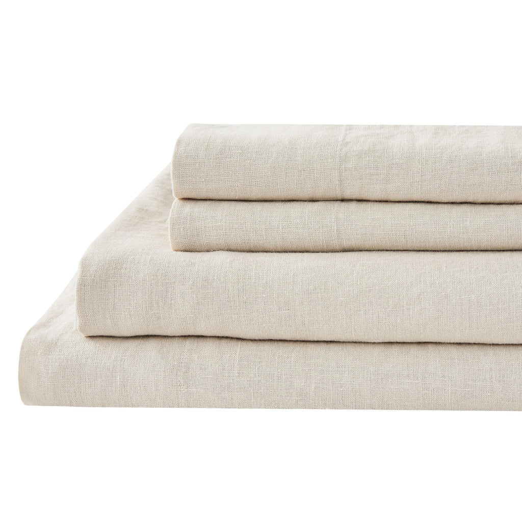 100% Linen Sheet Set, angled view - House Of Avana