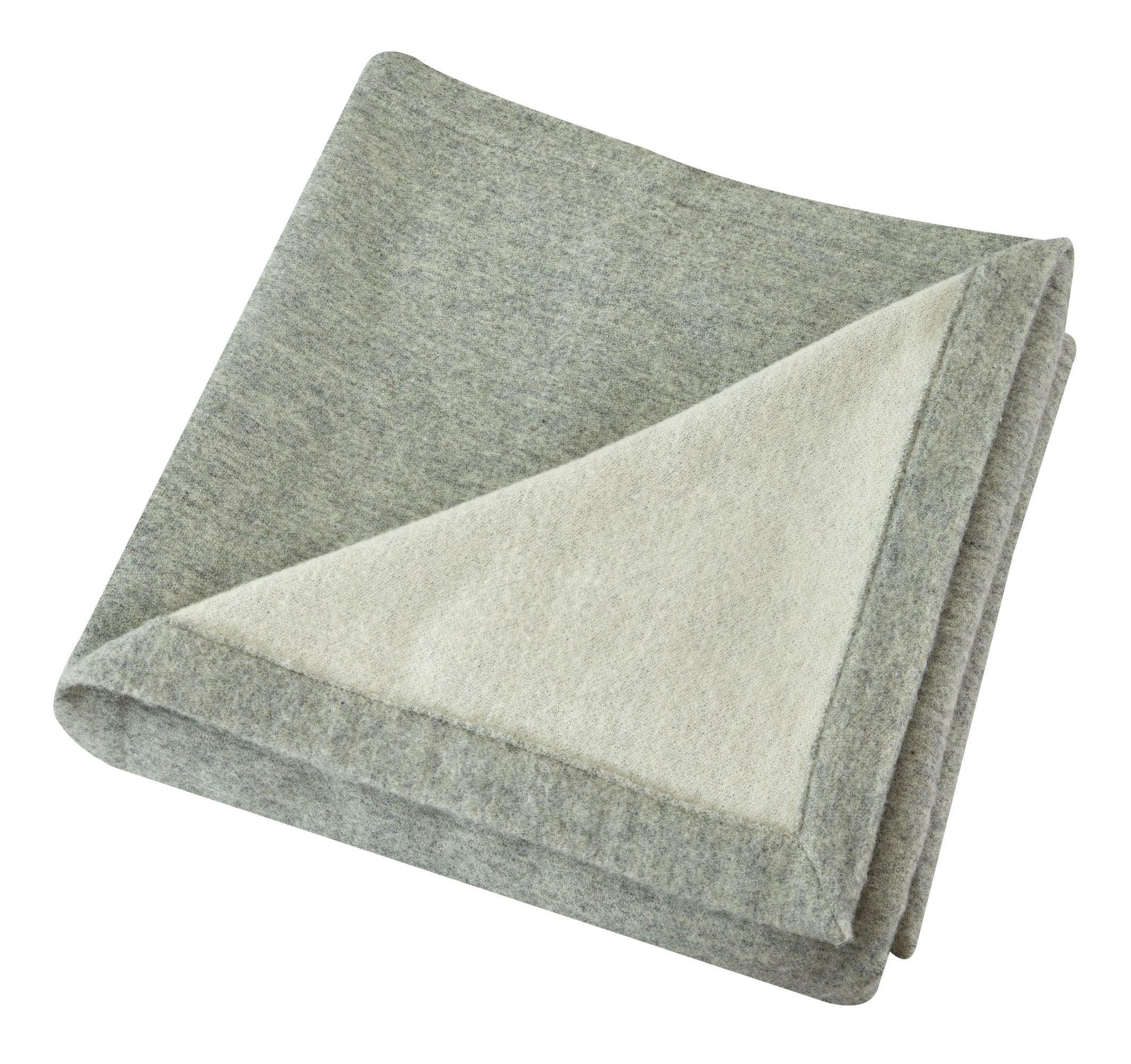 100% Merino Wool Reversible Blanket, angled view - House Of Avana