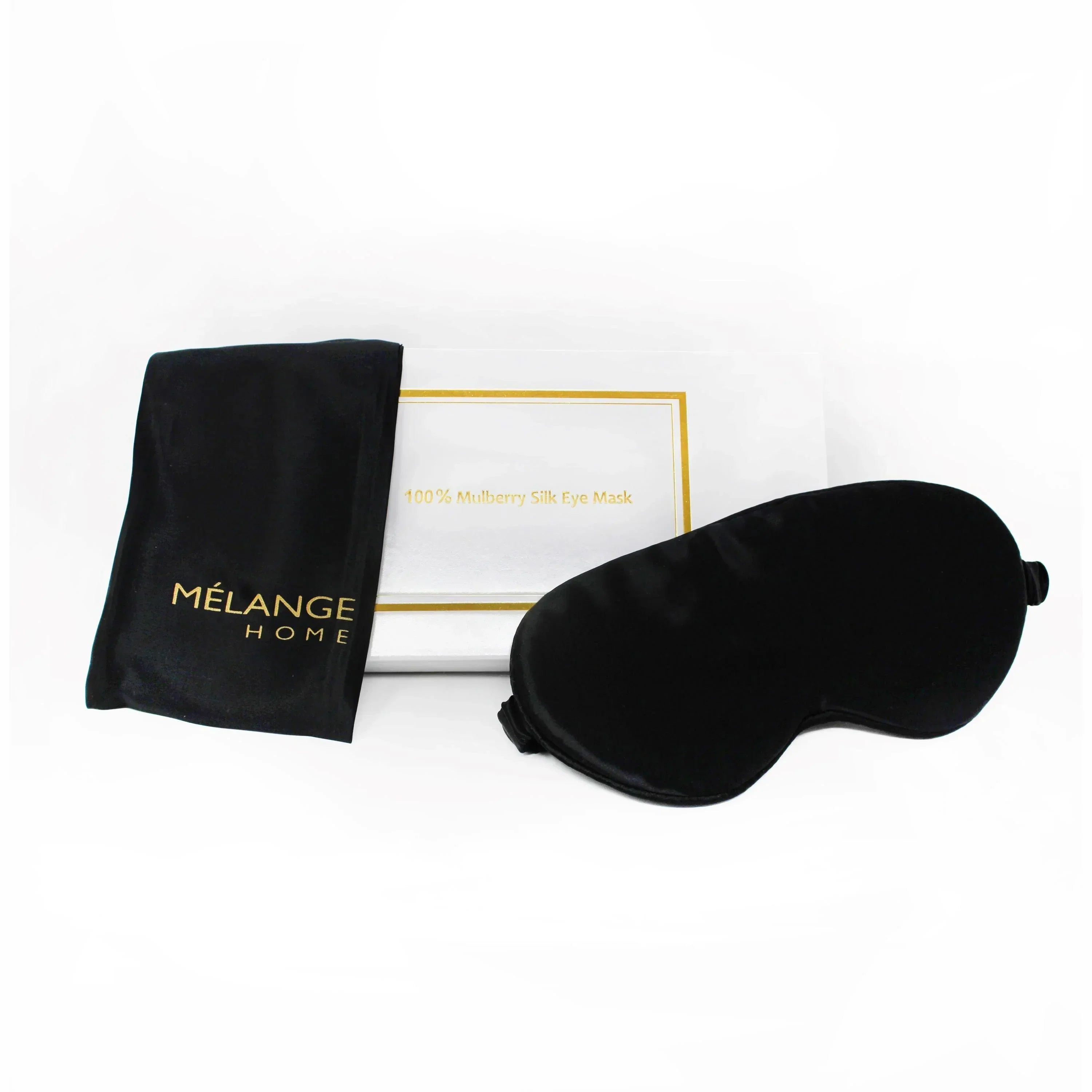 100% Mulberry Silk Eye Mask, back view - House Of Avana