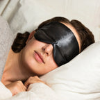 100% Mulberry Silk Eye Mask, side view - House Of Avana