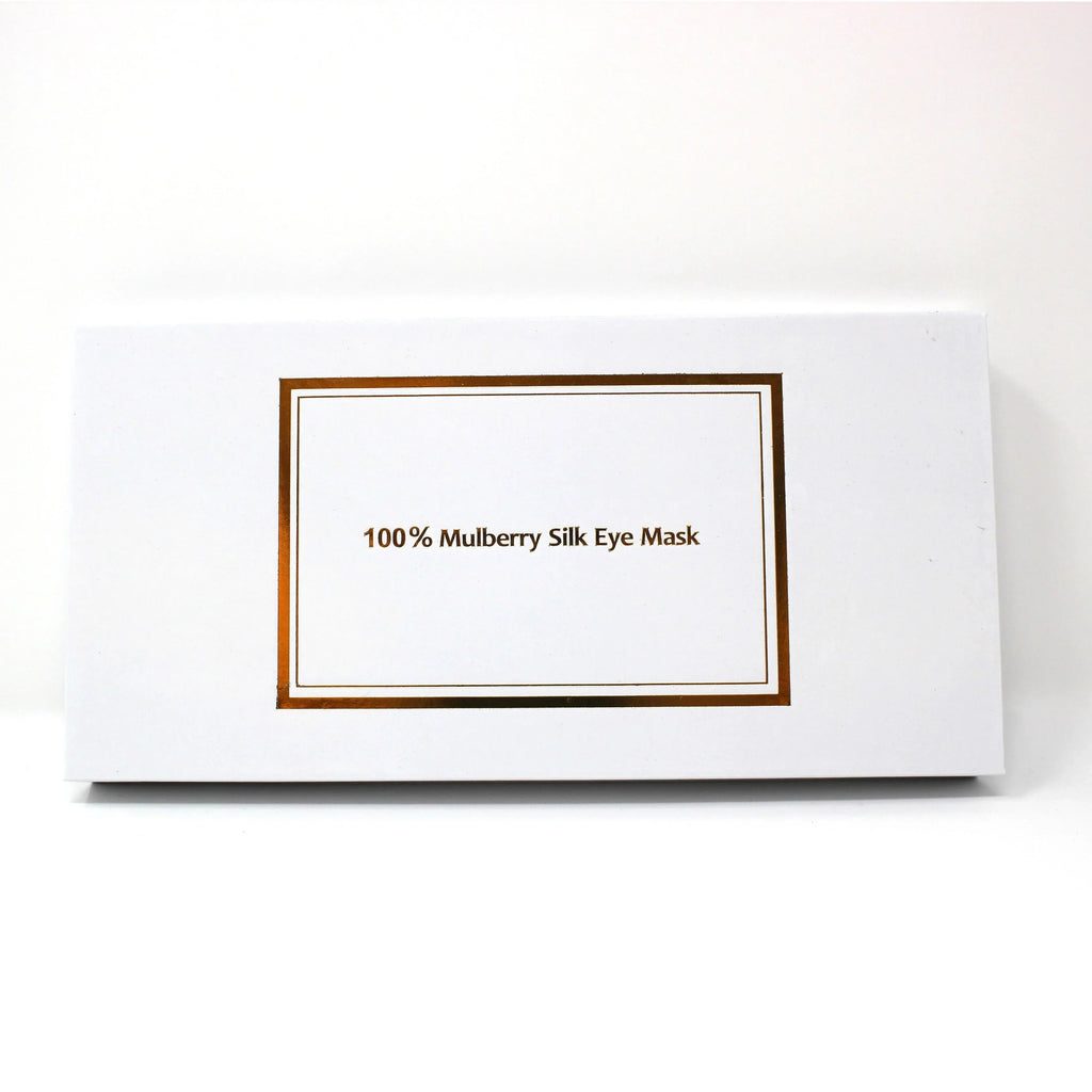 100% Mulberry Silk Eye Mask, angled view - House Of Avana