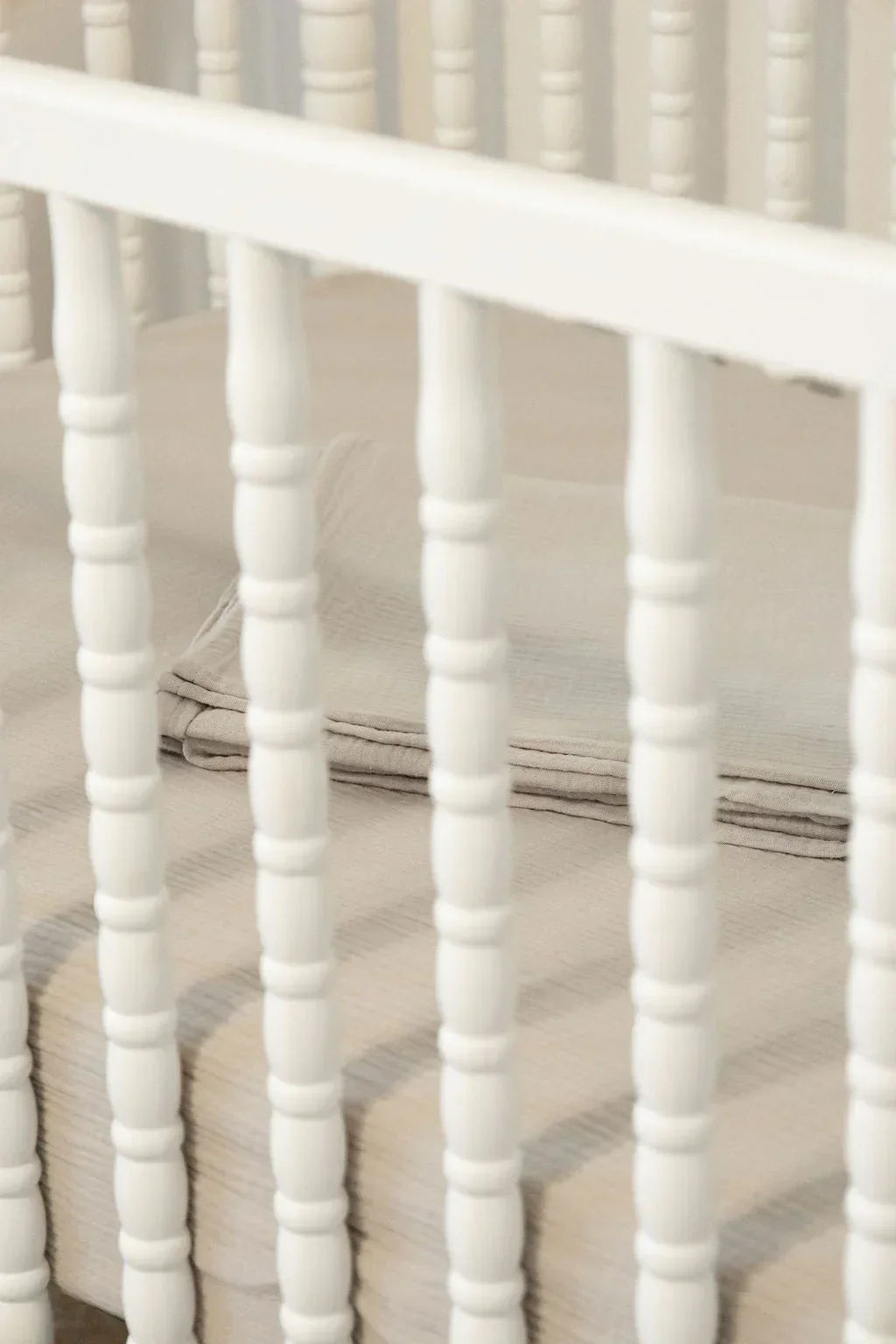 100% Organic Cotton Gauze Muslin Crib Sheet, front view - House Of Avana