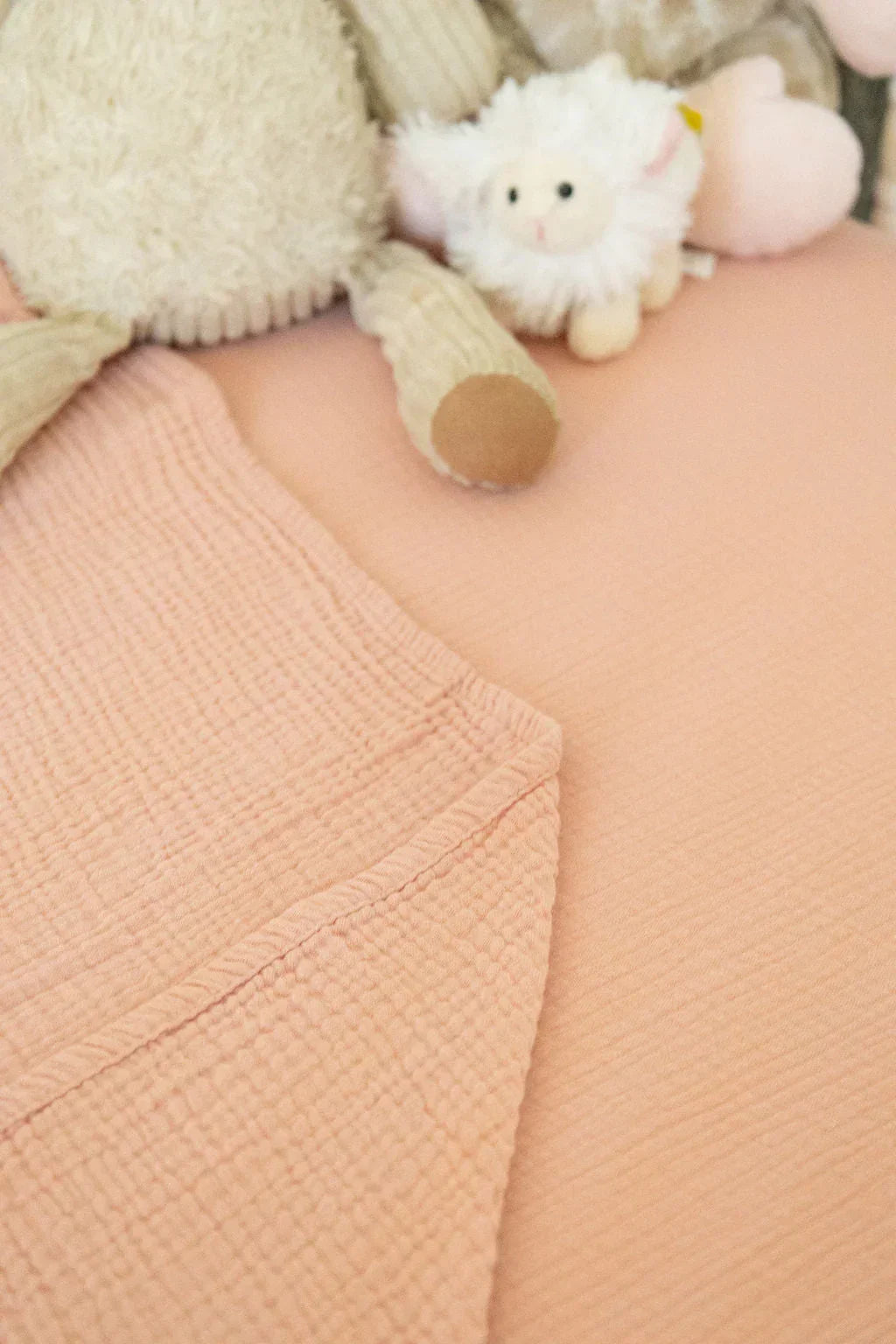 100% Organic Cotton Gauze Muslin Crib Sheet, in-use display - House Of Avana