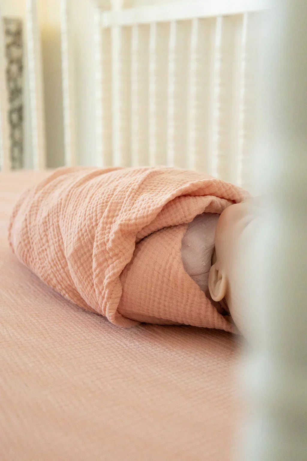 100% Organic Cotton Gauze Muslin Crib Sheet, alternate view - House Of Avana