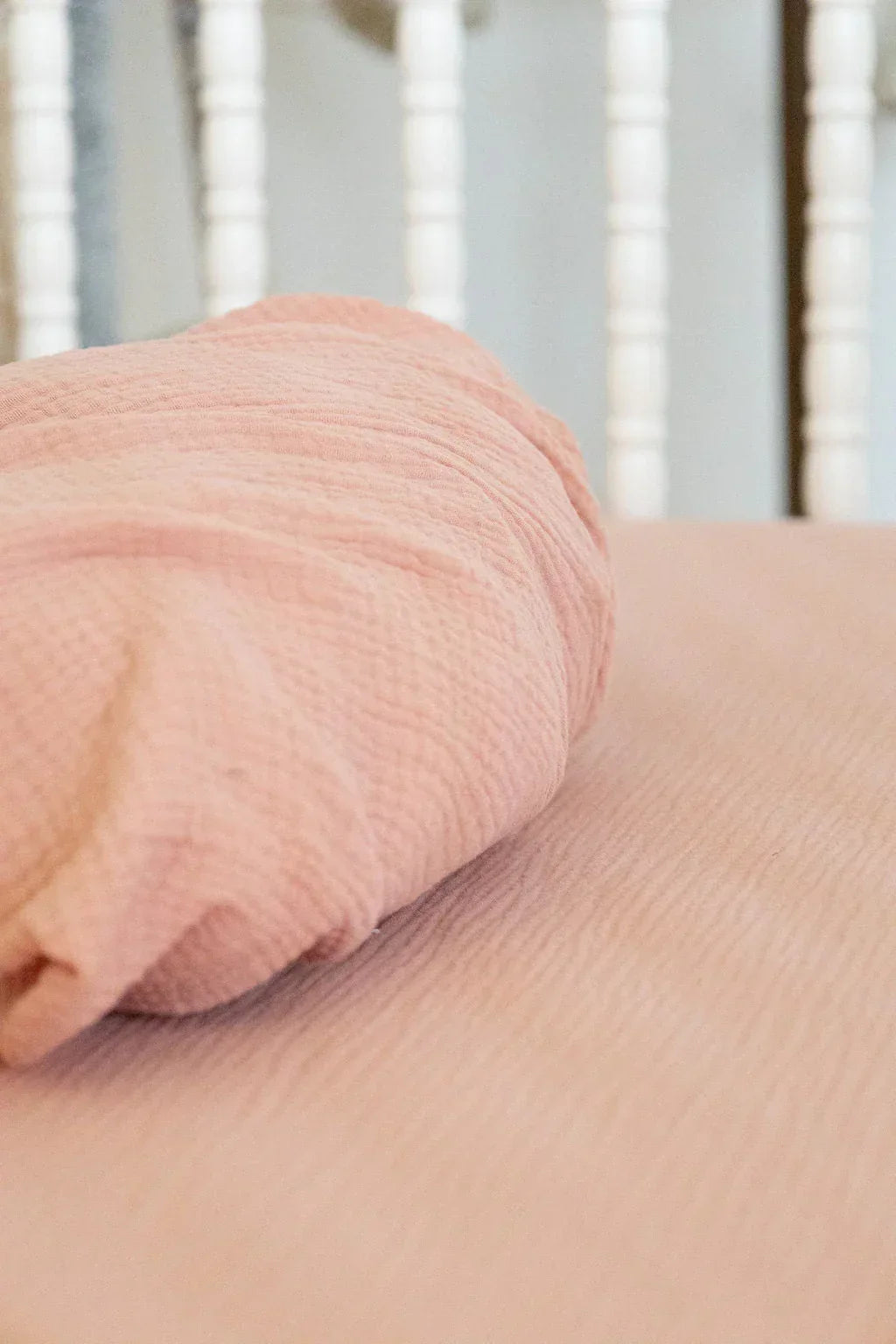 100% Organic Cotton Gauze Muslin Crib Sheet, alternate view - House Of Avana
