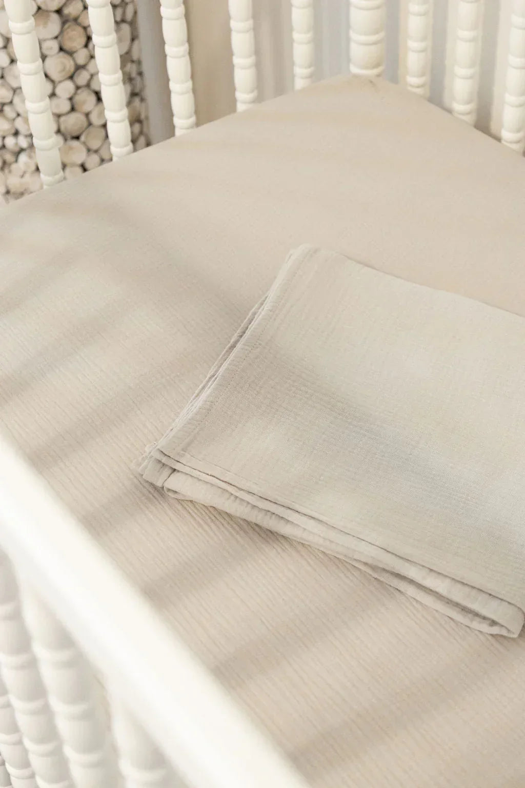 100% Organic Cotton Gauze Muslin Crib Sheet, alternate view - House Of Avana