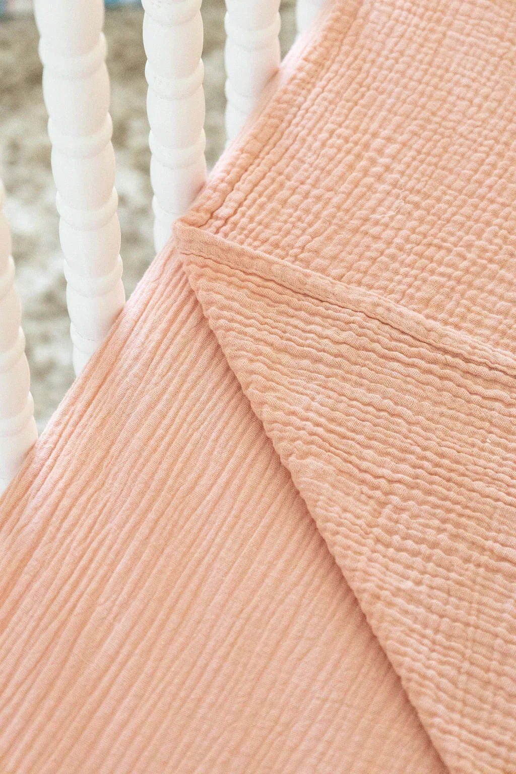 100% Organic Cotton Gauze Muslin Crib Sheet, top view - House Of Avana