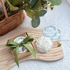 10/20 Sets Wedding Peony Candle Favors, Scented Peony Flower Candles With Thank You Cards And Leaf Pendant, Romantic Flower Design For Wedding Party Guest Gift, Bridal Shower Favors, Home Decor Candles House Of Avana