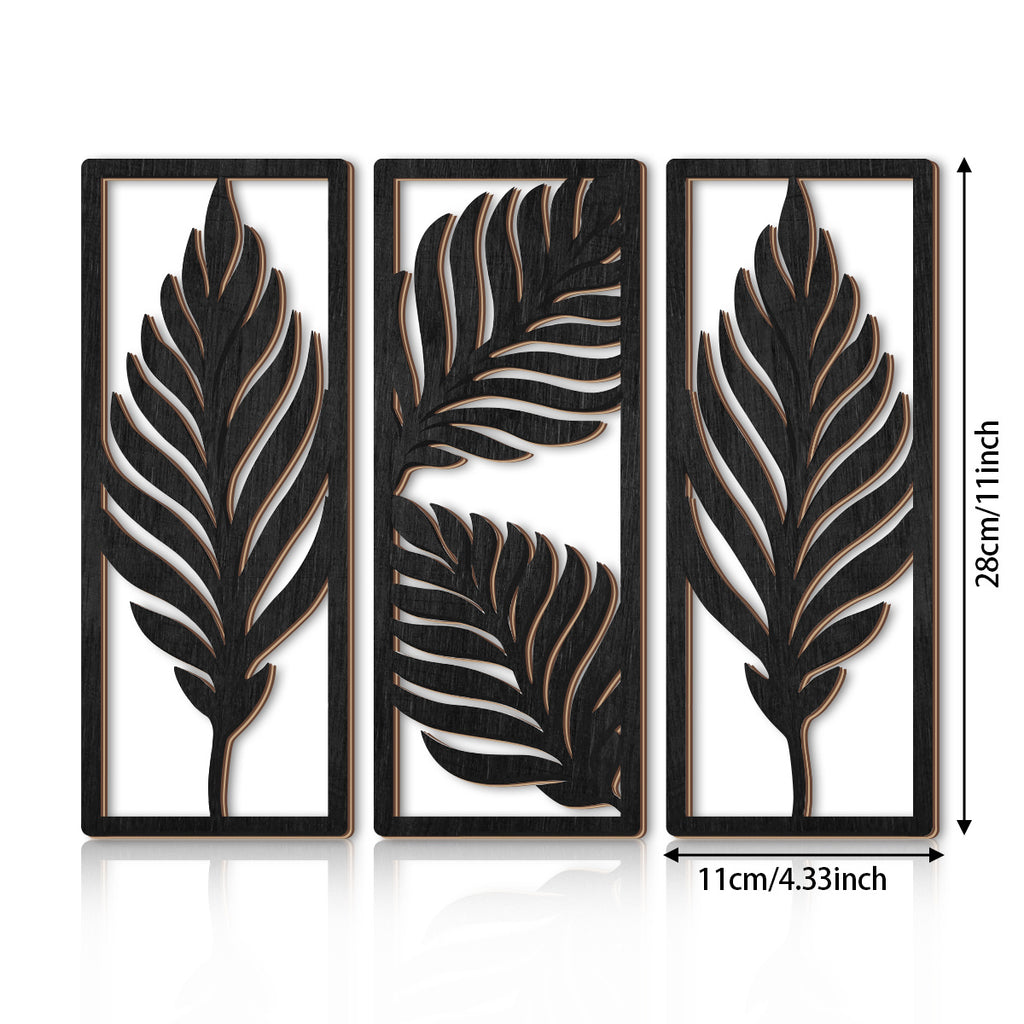 Wall Decor - Tropical Wooden Black