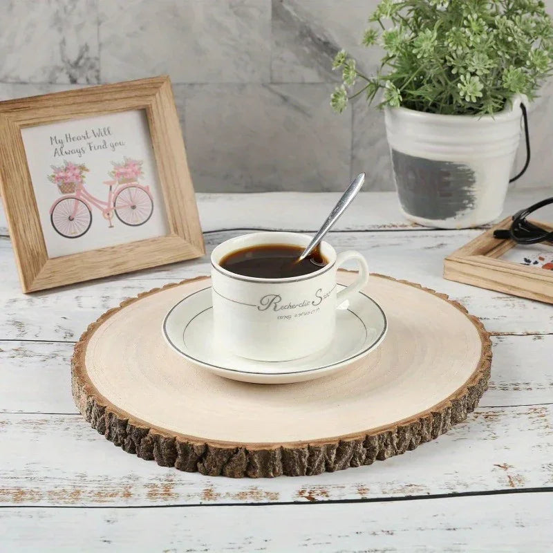 10pcs Large Unfinished Wood Slices - 8-9 Inch Rustic Wooden Circles for DIY Crafts, Wedding Decor, Table Centerpieces & Ornaments - Natural Wood Grain, Perfect for Rustic Home Decor, Wood Decor, Craft Supplies, Simple Circula House Of Avana