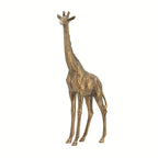 11.2-inch Modern Resin Giraffe Statue with Copper Coating - Elegant Standing Giraffe Figurine with... - House Of Avana