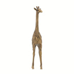 11.2-inch Modern Resin Giraffe Statue with Copper Coating - Elegant Standing Giraffe Figurine with... - House Of Avana