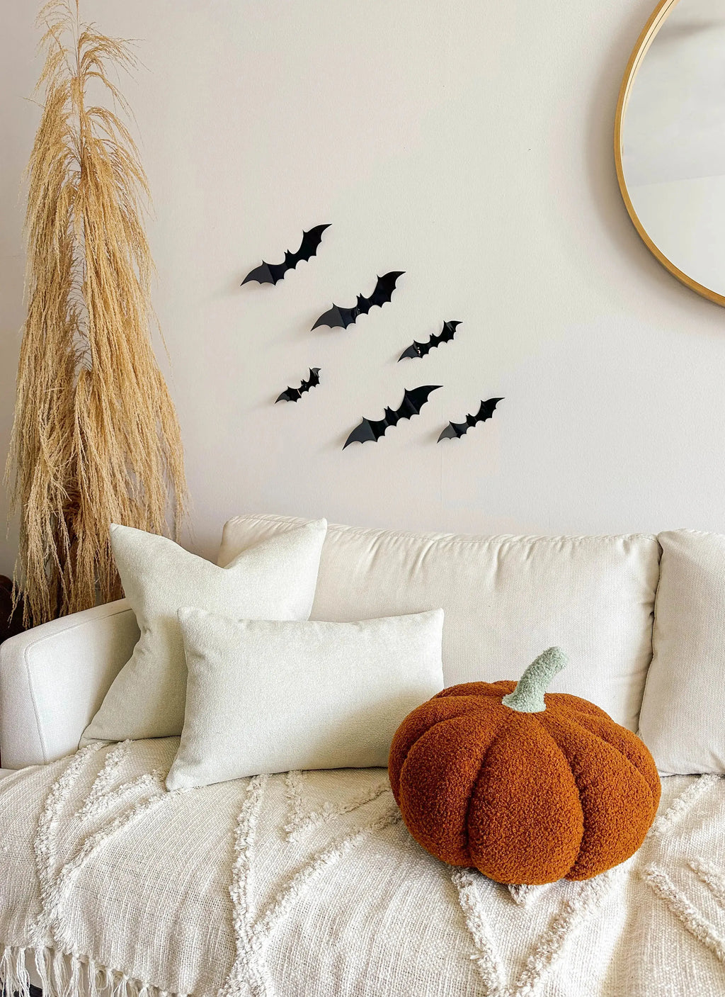 11” Jumbo Sherpa Orange Pumpkin Pillow