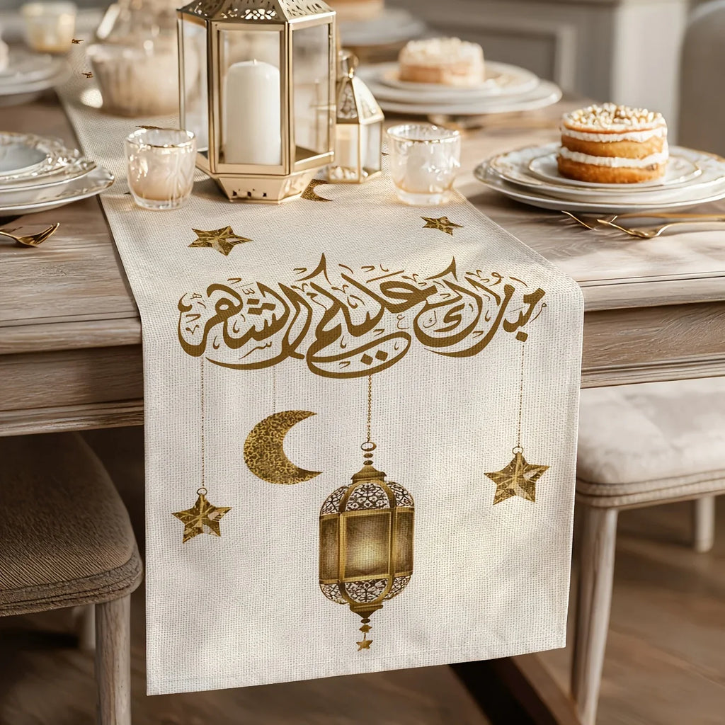 Crescent Table Runner - Islamic Ramadan Decor