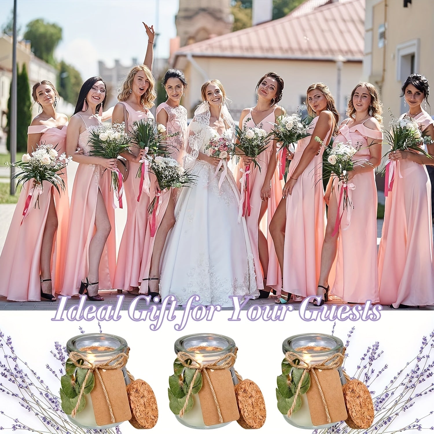 50 Sets Bulk Glass Jars with Scented Soy Wax - Green Leaves Aroma, High-Quality Wedding Favors for Guests, Includes DIY Tag Cards & Rustic Twine for Bridesmaid Groomsmen, Bridal Shower, Housewarming Party Decor House Of Avana