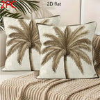 Pillow Covers - Zipper Cotton Beige Brown